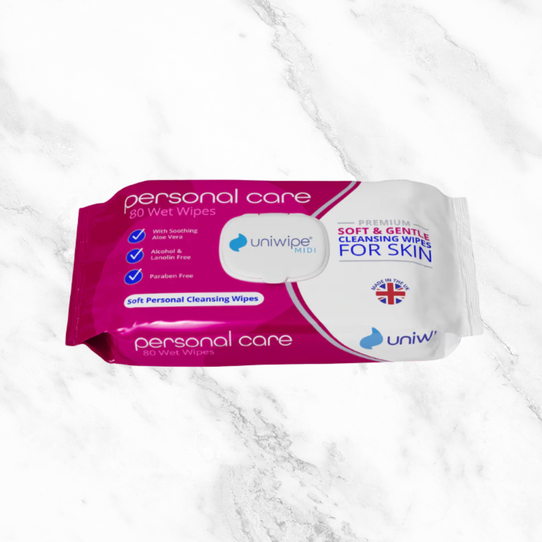 Uniwipe Personal Care Wet Wipes - Pack of 80 wipes