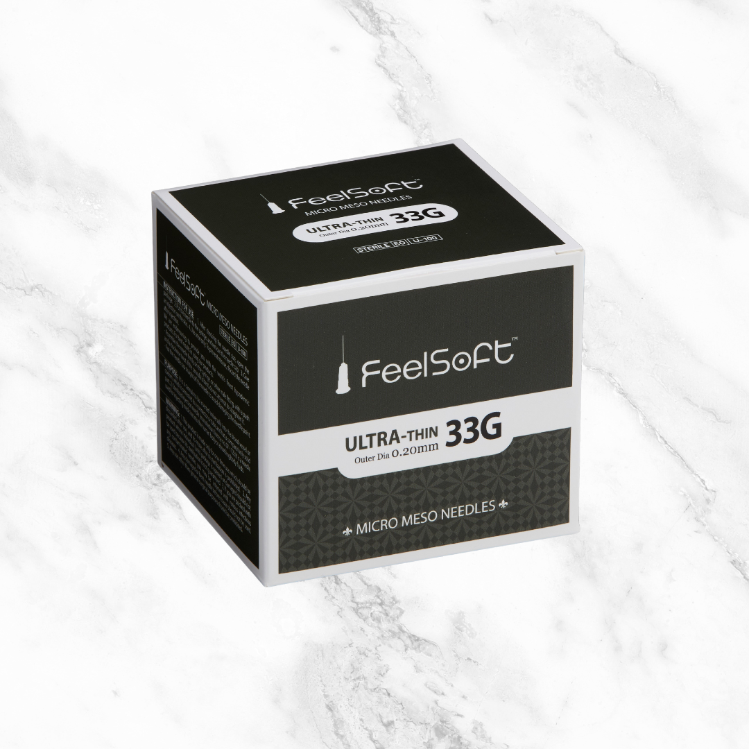 FeelSoft Ultra-Thin Micro Meso Needle 33G 4mm - Pk 100