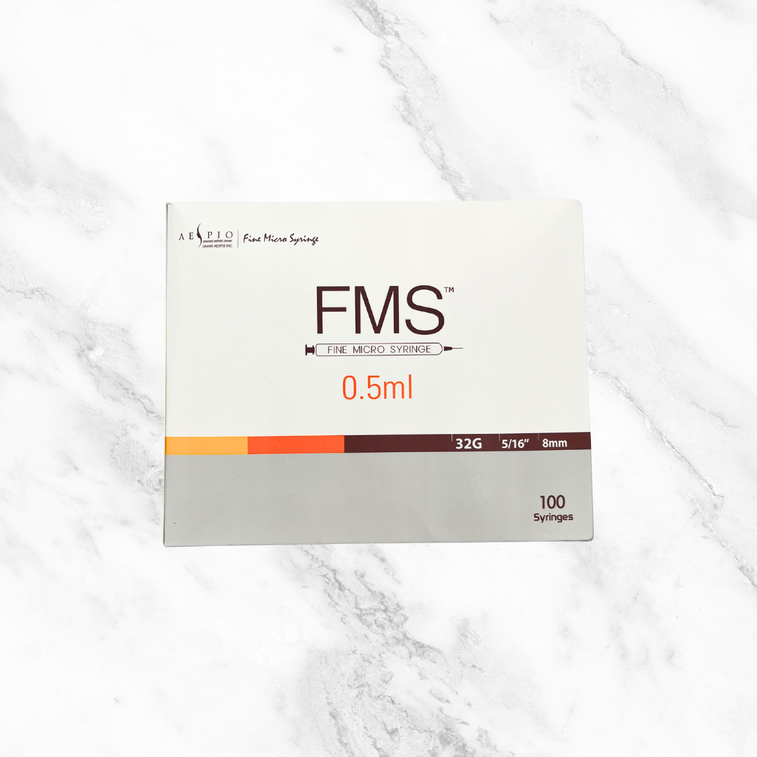 FMS 32G Fine Micro Syringe 32G 8mm 0.5ml - Pk 100