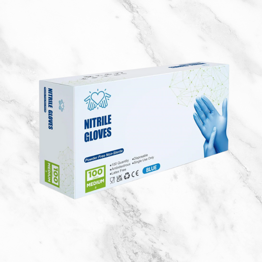 Clenz Blue Nitrile Gloves - Box 100 - Small