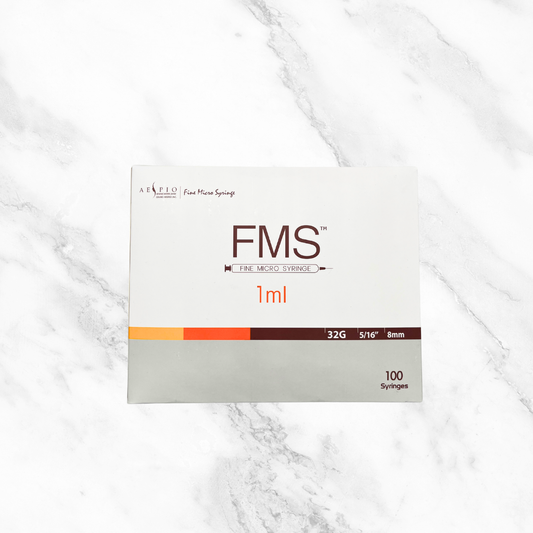 FMS 32G Fine Micro Syringe 32G 8mm 1ml - Pk 100
